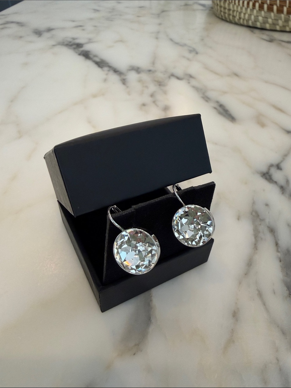 Swarovski Bella Drop Leverback Crystal Earrings - Picture 4 of 6